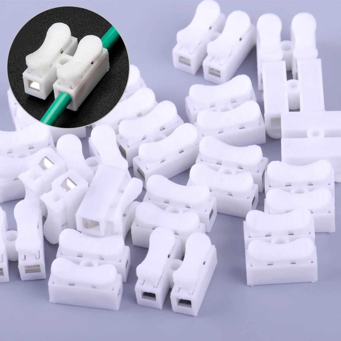 beler 100Pcs 2 Pin Self Locking Electrical Cable Connectors Quick Splice Lock Wire Terminals
beler 100Pcs 2 Pin Self Locking Electrical Cable Connectors Quick Splice Lock Wire Terminals