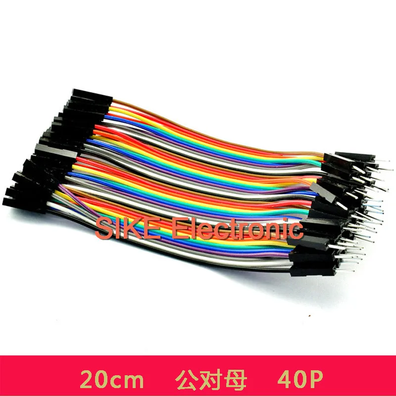 

Free shipping 1lot =40pcs 10cm 2.54mm 1pin 1p-1p female to male jumper wire Dupont cable for arduino