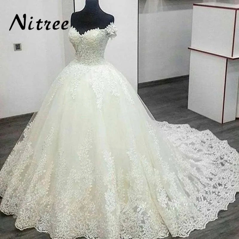Ball Gown Wedding Dresses Off The Shoulder Kaftan Lace Pageant Bridal Gowns Abendkleider Dress Vestido de noiva Abiye Galajurk
Ball Gown Wedding Dresses Off The Shoulder Kaftan Lace Pageant Bridal Gowns Abendkleider Dress Vestido de noiva Abiye Galajurk