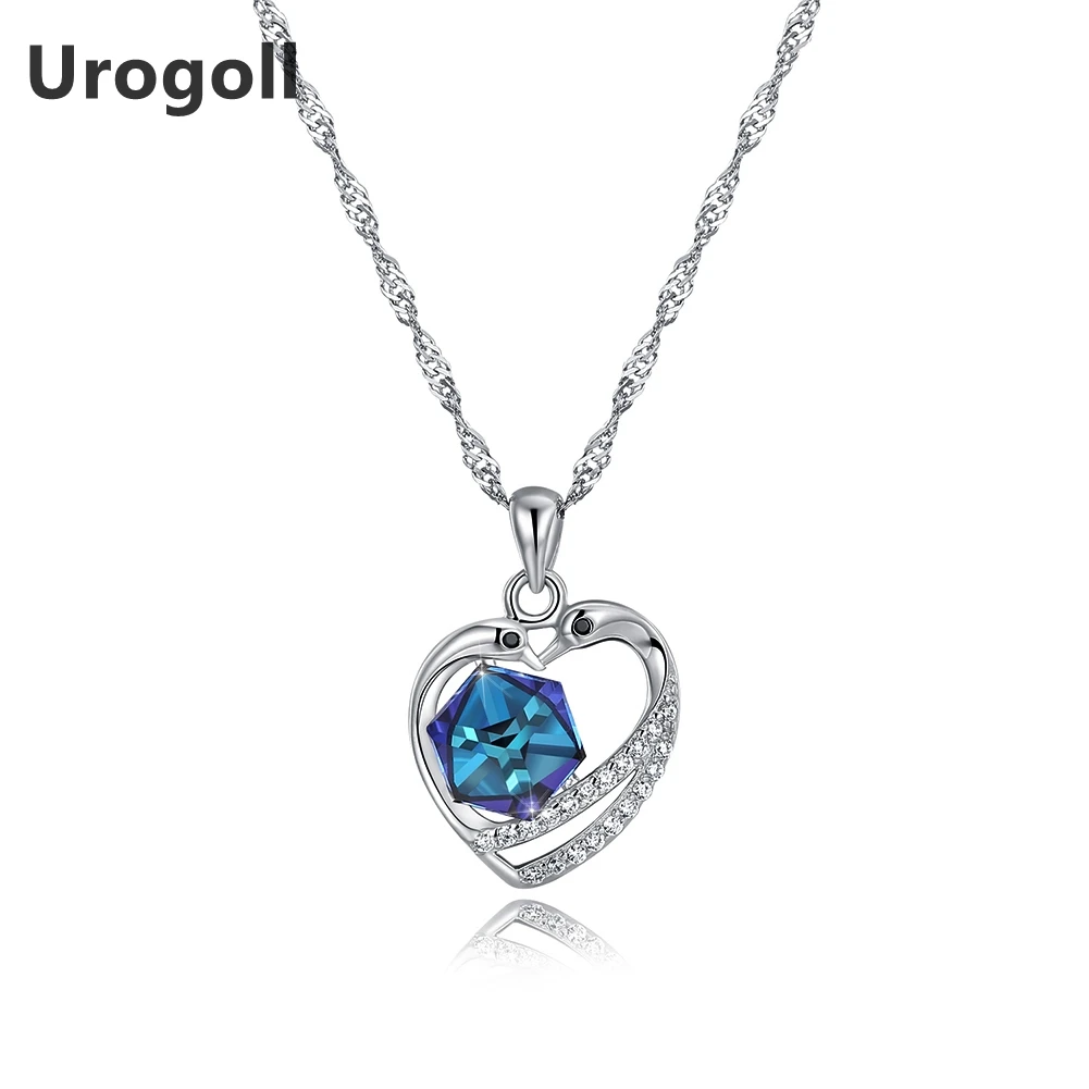 Fashion Blue Crystal Rhinestone Heart Pendant Necklace Classic Jewelry Lover Gift Women's Necklaces
Fashion Blue Crystal Rhinestone Heart Pendant Necklace Classic Jewelry Lover Gift Women's Necklaces
