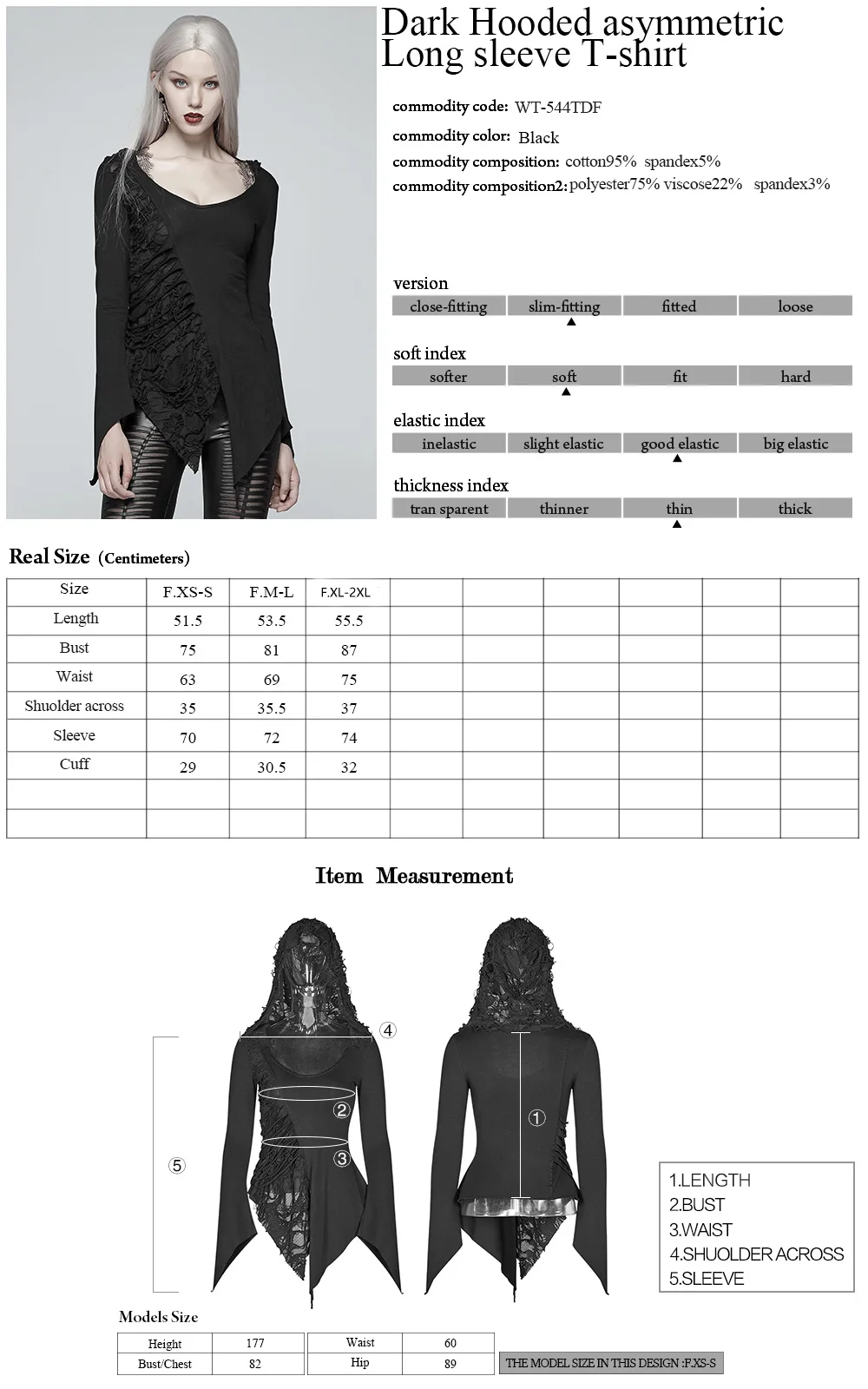 Punk Rave Women T-shirt Gothic Casual Dark Retro Cotton Hooded Asymmetric Long Sleeve Streetwear Tops for Women
Punk Rave Women T-shirt Gothic Casual Dark Retro Cotton Hooded Asymmetric Long Sleeve Streetwear Tops for Women