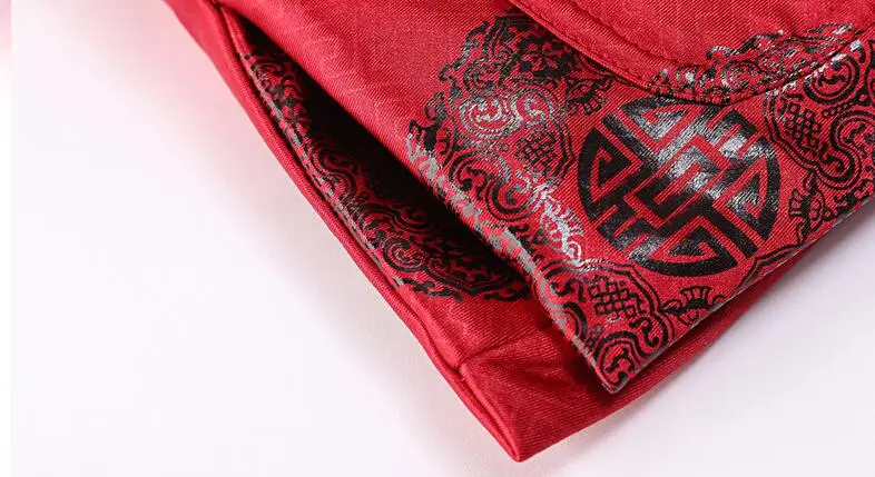 Chinese Traditional Coat Men's Satin Red/Cerise Jacket Size M-3XL