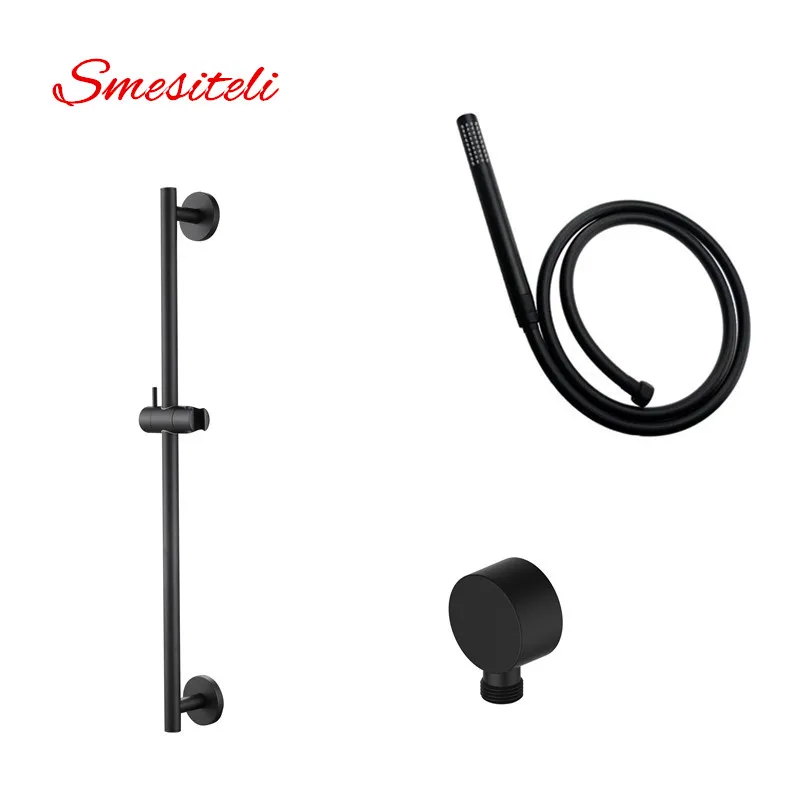 Smesiteli Promotions And Wholesale All Brass Matte Black Complete Slide Rail Set HandShower &1.5M PVC Shower Hose Kit
Smesiteli Promotions And Wholesale All Brass Matte Black Complete Slide Rail Set HandShower &1.5M PVC Shower Hose Kit