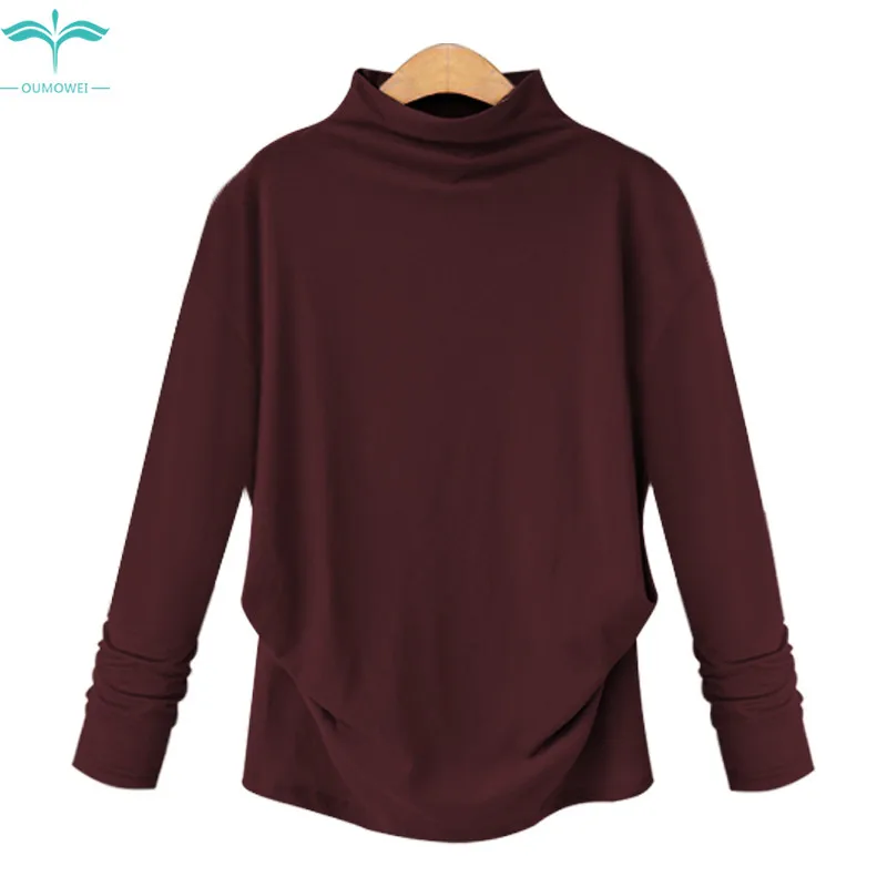 OUMOWEI Women's T-Shirt 2018 Fashion New T-Shirt Solid Color Half-High Collar T-Shirt Loose Wild Casual T-Shirt Six-Color Choice
OUMOWEI Women's T-Shirt 2018 Fashion New T-Shirt Solid Color Half-High Collar T-Shirt Loose Wild Casual T-Shirt Six-Color Choice