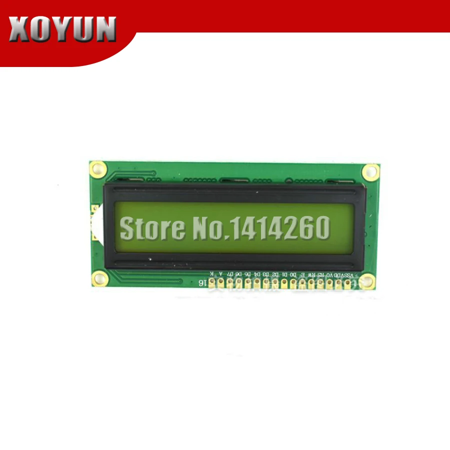 Желто зеленый экран 1602 LCD 1602A 5v 5V черный шрифт с подсветкой|ЖК-модули| |