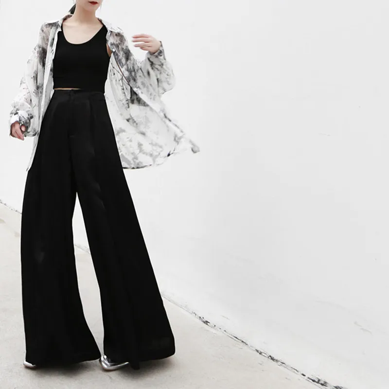 Johnature 2021 High Waist Wide Leg High Street Pants Women Summer Black Pockets Solid Color New Full-length Loose Women Pants
Johnature 2021 High Waist Wide Leg High Street Pants Women Summer Black Pockets Solid Color New Full-length Loose Women Pants