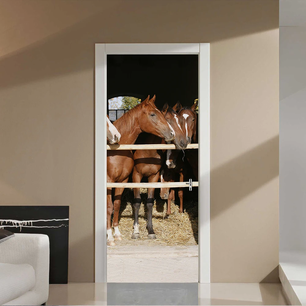 Stable Horse Door Mural Wall Stickers Waterproof PVC DIY Animal Horse Home Decor for Living Room Bedroom Door Stickers
Stable Horse Door Mural Wall Stickers Waterproof PVC DIY Animal Horse Home Decor for Living Room Bedroom Door Stickers