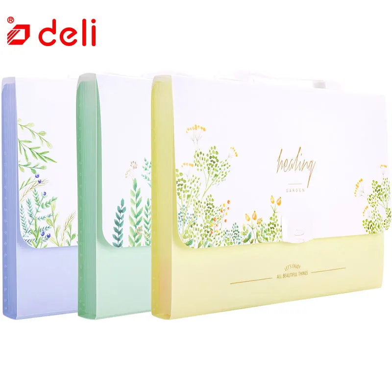 Deli 3/4 шт A4 расширяющийся кошелек папка для файлов портативный файл документ 10