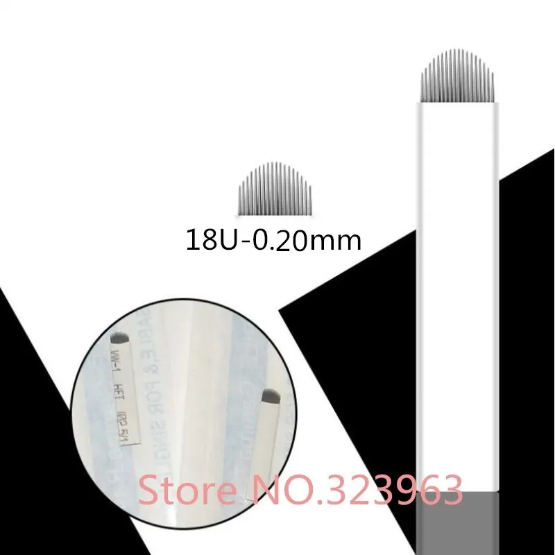 500pcs White 0.20mm 18 U Shape Tattoo Eyebrow Needle Manual Needle Blade 3D Embroidery Microblading blades
500pcs White 0.20mm 18 U Shape Tattoo Eyebrow Needle Manual Needle Blade 3D Embroidery Microblading blades