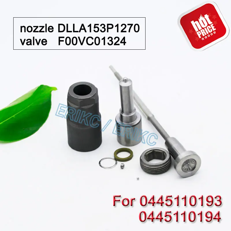 ERIKC 0445110193 0445110194 Diesel Fuel Injector Repair Parts Nozzle DLLA153P1270 Control Valve F00VC01324 For 0445110193
ERIKC 0445110193 0445110194 Diesel Fuel Injector Repair Parts Nozzle DLLA153P1270 Control Valve F00VC01324 For 0445110193