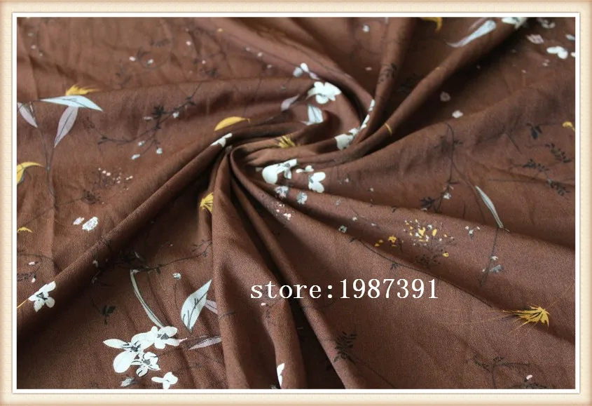 145cm width Composite flower fabric flowers pattern brown background can't see through for skirt suit-dress headband CH-6114 
145cm width Composite flower fabric flowers pattern brown background can't see through for skirt suit-dress headband CH-6114