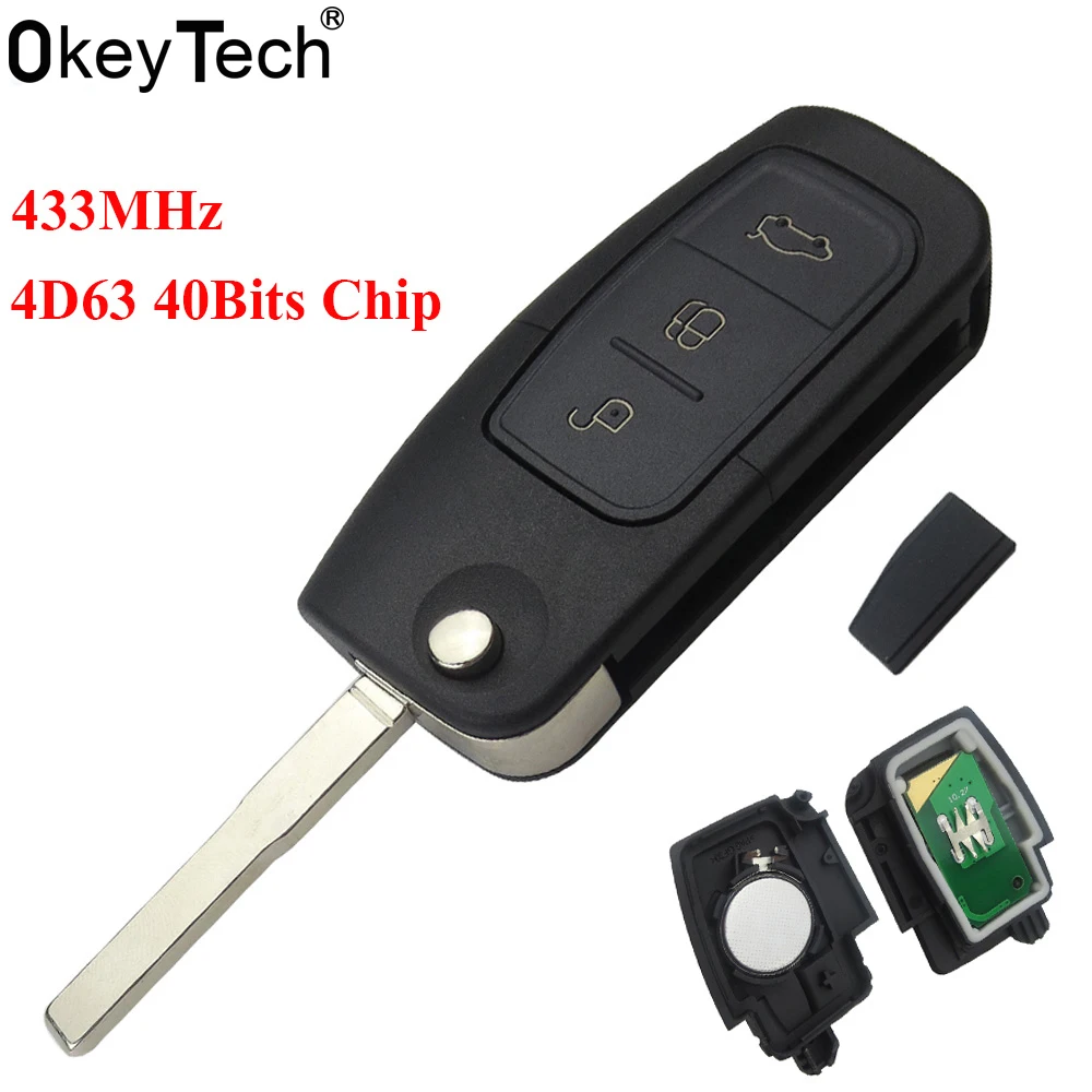 OkeyTech сменный складной ключ дистанционного управления с 3 кнопками 433 МГц 4D63 чип для Ford Mondeo Focus Fiesta C Max S Max Galaxy
OkeyTech сменный складной ключ дистанционного управления с 3 кнопками 433 МГц 4D63 чип для Ford Mondeo Focus Fiesta C Max S Max Galaxy