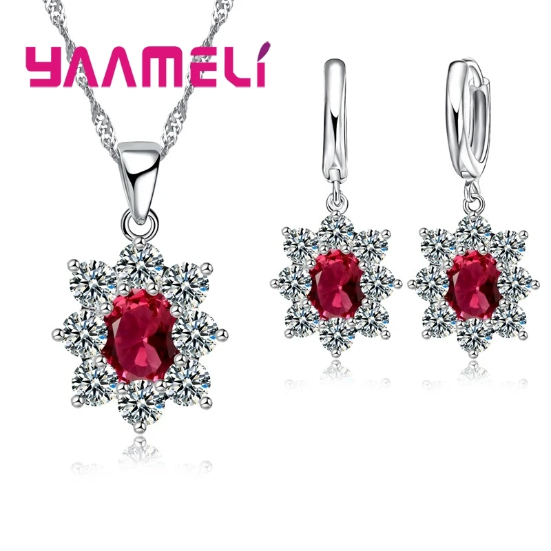 Elegant 925 Sterling Silver Pendant Necklace Earrings Suit For Women Girls Wedding Engagement Anniversary Fine Luxurious Gift
Elegant 925 Sterling Silver Pendant Necklace Earrings Suit For Women Girls Wedding Engagement Anniversary Fine Luxurious Gift