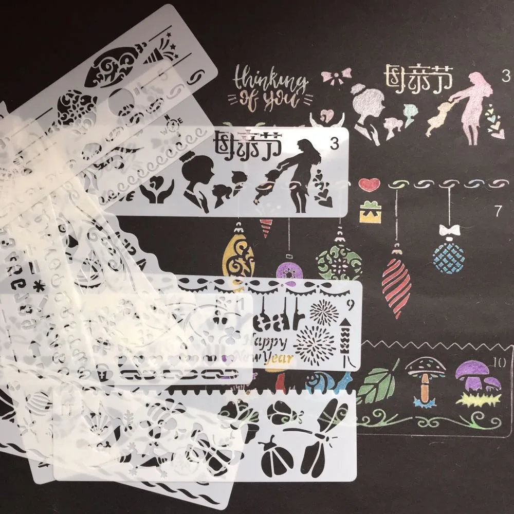 12pcs Decorative Alphabet Layering Stencil Parting Line Templates for Travel Journal Diary School Student Tabloid Manual Tool
12pcs Decorative Alphabet Layering Stencil Parting Line Templates for Travel Journal Diary School Student Tabloid Manual Tool