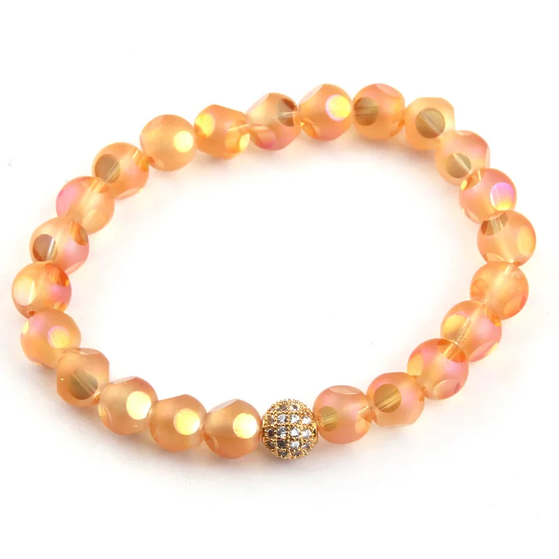 Fashion Energy Bracelets 8mm Beautiful Crystal Glass Bracelet and cubic zircon ball 5pc different color/lot
Fashion Energy Bracelets 8mm Beautiful Crystal Glass Bracelet and cubic zircon ball 5pc different color/lot