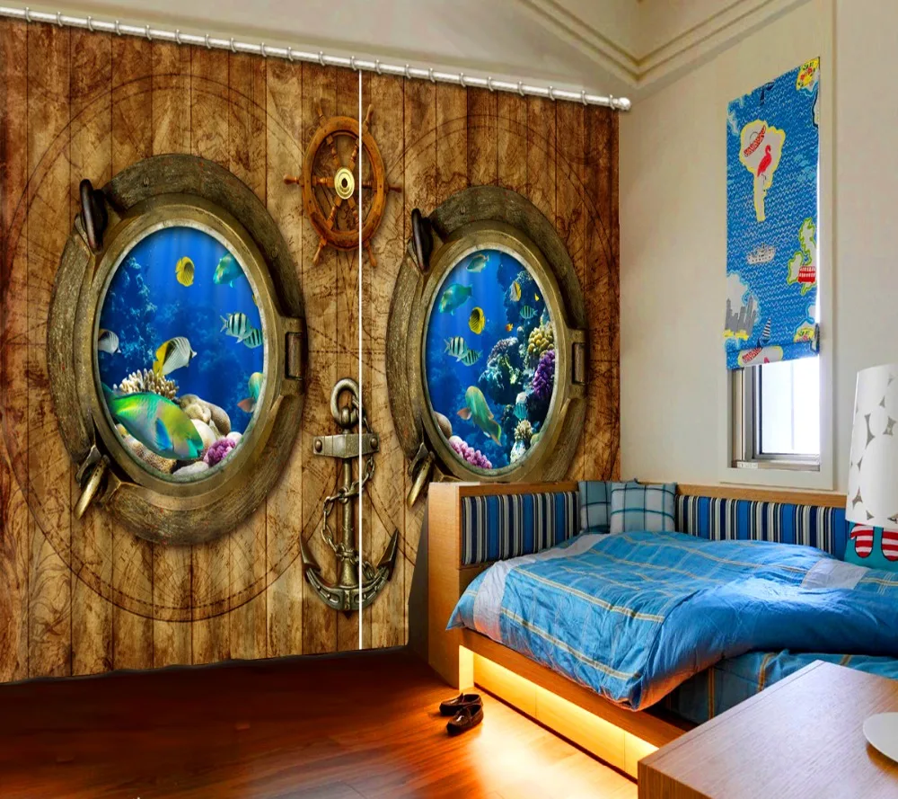 European style Fashion kids curtains Underwater World 3D Blackout Window Curtain For Bed room Living room 3d curtains
European style Fashion kids curtains Underwater World 3D Blackout Window Curtain For Bed room Living room 3d curtains