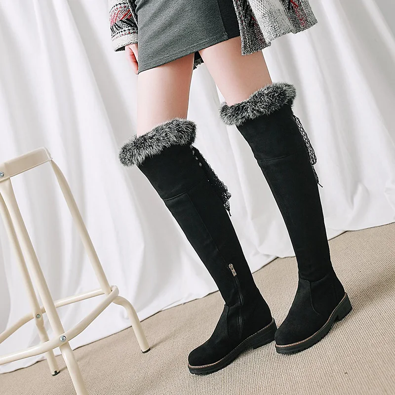 WETKISS Winter Over The Knee Woman Boots Round Toe Cross Tied Footwear Platform Female Boot Fur Warm Med Heels Shoes Woman 2018
WETKISS Winter Over The Knee Woman Boots Round Toe Cross Tied Footwear Platform Female Boot Fur Warm Med Heels Shoes Woman 2018