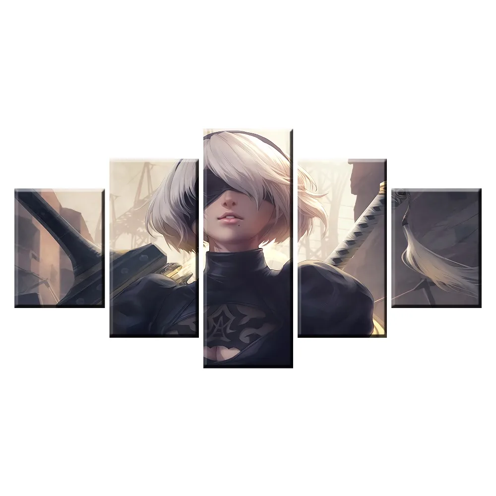 Modern Painting 5 Pieces NieR Automata YoRHa No2 Type B Poster Modular Framework High Quality Canvas Printed Wall Art Decorative
Modern Painting 5 Pieces NieR Automata YoRHa No2 Type B Poster Modular Framework High Quality Canvas Printed Wall Art Decorative