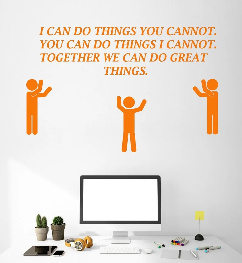 Motivation Quote Vinyl Wall Decal Office Team Teamwork Inspire Stickers Classroom Decoration ZS71
Motivation Quote Vinyl Wall Decal Office Team Teamwork Inspire Stickers Classroom Decoration ZS71