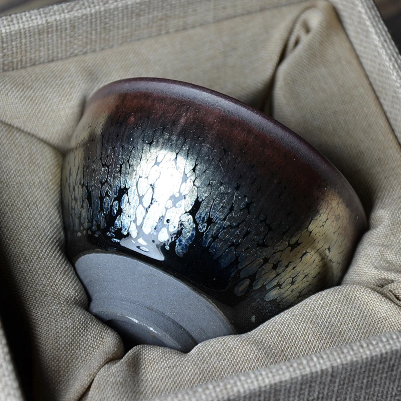 Jianyang Jianzhan Ceramic Tea cup Home Master Cup 'Iron Tire Oil Drop' Jian zhan Kung Fu Tea Cup Gift Box package
Jianyang Jianzhan Ceramic Tea cup Home Master Cup 'Iron Tire Oil Drop' Jian zhan Kung Fu Tea Cup Gift Box package
