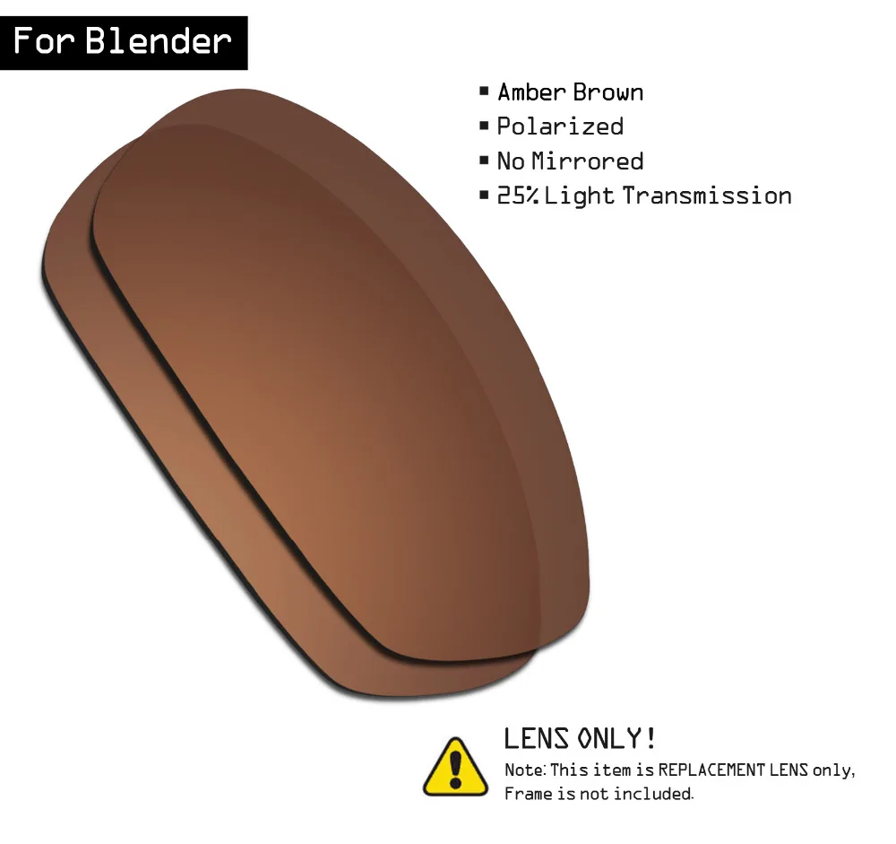 SmartVLT Polarized Sunglasses Replacement Lenses for Oakley Blender - Amber Brown
SmartVLT Polarized Sunglasses Replacement Lenses for Oakley Blender - Amber Brown