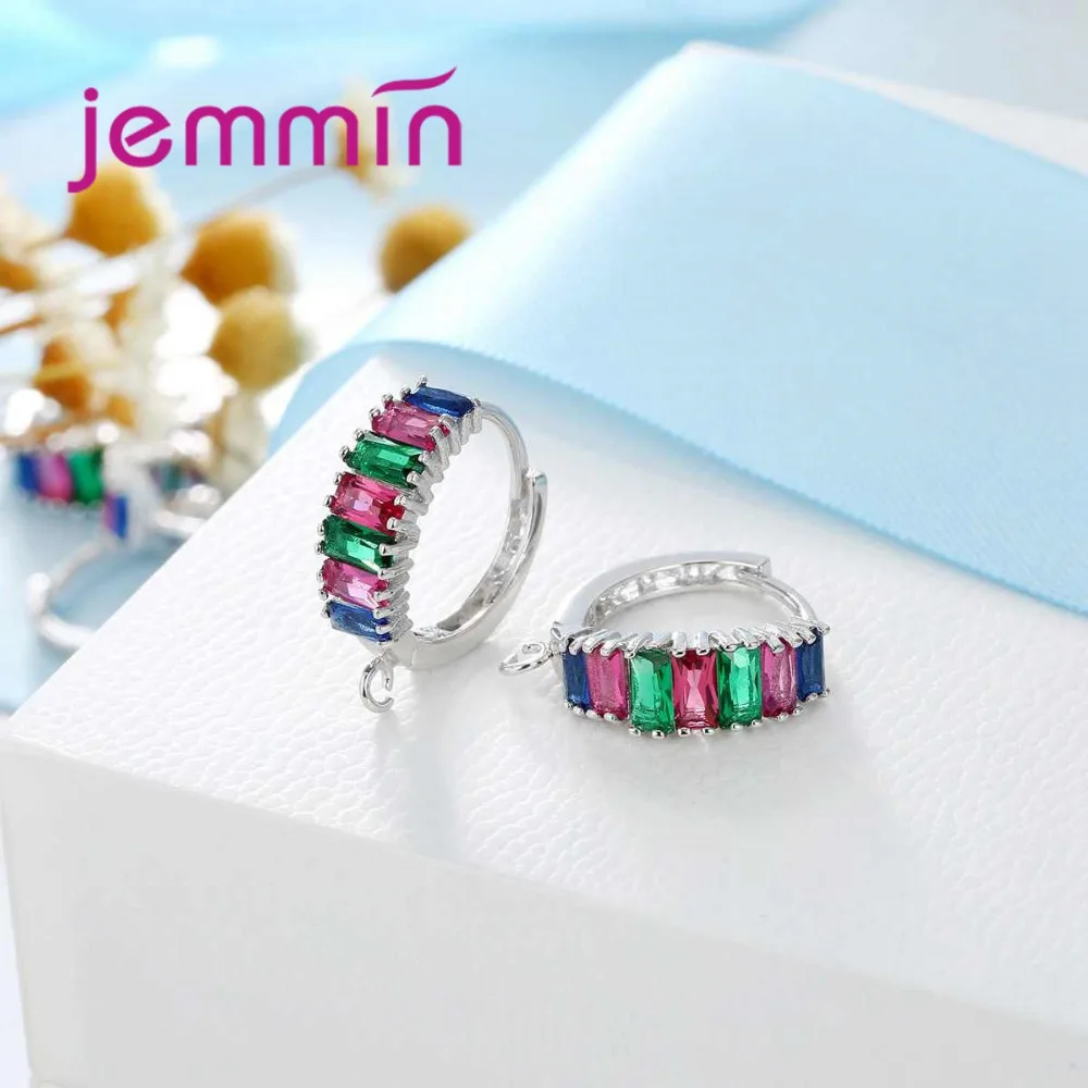 10PCS Sale 925 Sterling Silver Jewelry Accessories Colorful Crystal Hoop Earrings for Women Jewelry Findings
10PCS Sale 925 Sterling Silver Jewelry Accessories Colorful Crystal Hoop Earrings for Women Jewelry Findings