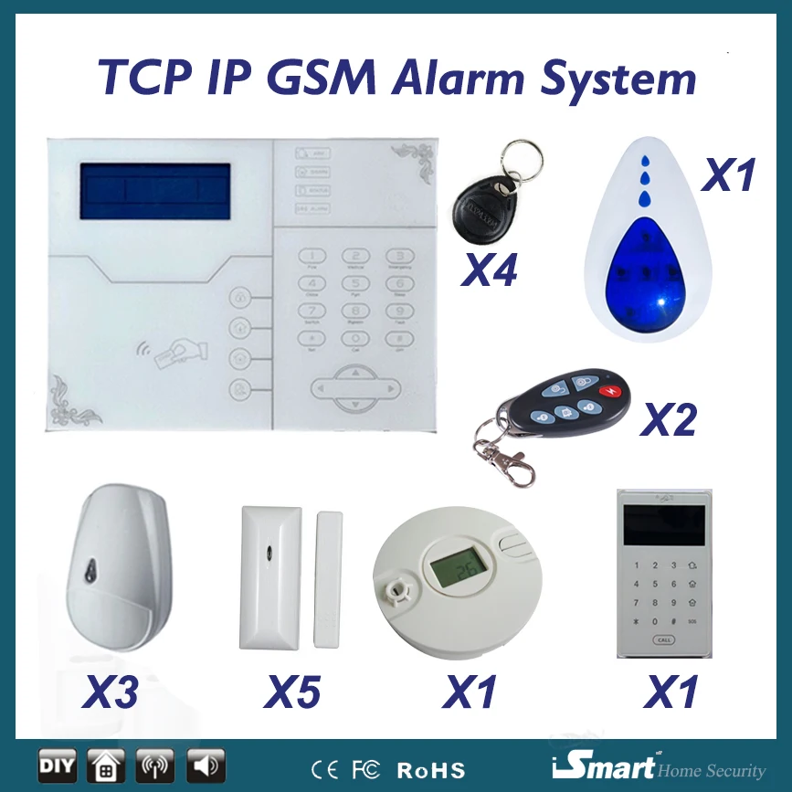 Newest Wireless GSM Alarm System For Home House Security Burglar Intruder System Remote Control by APP&SMS Alarm Sensor System
Newest Wireless GSM Alarm System For Home House Security Burglar Intruder System Remote Control by APP&SMS Alarm Sensor System