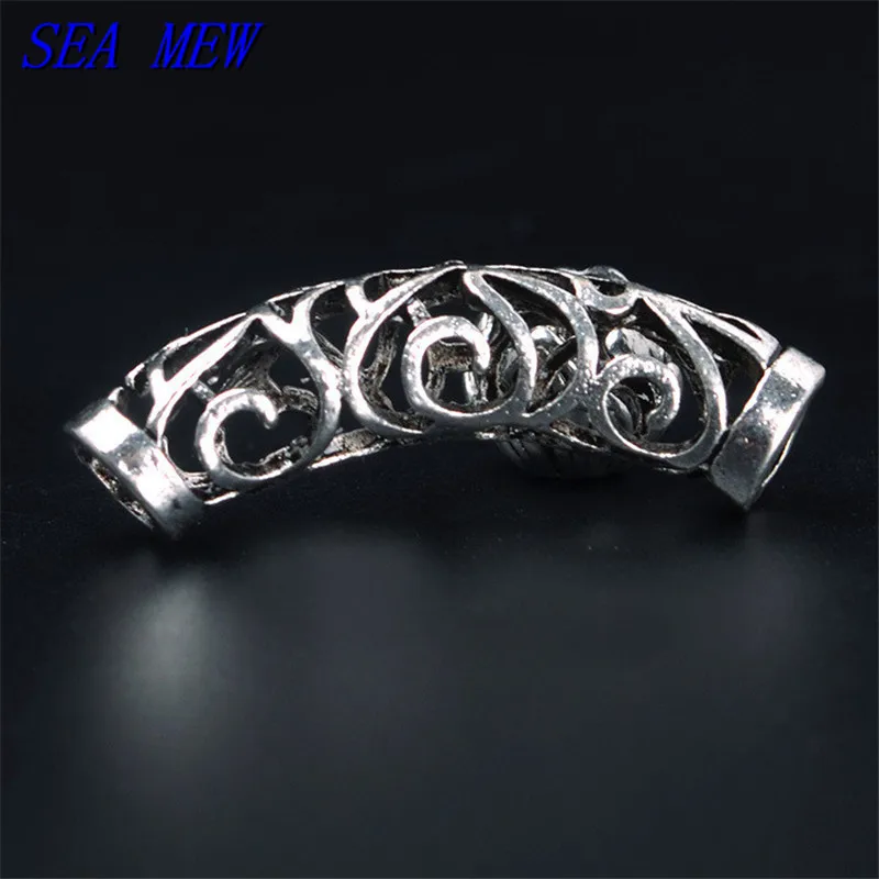 SEA MEW 50PCS 7*32mm Vintage Metal Alloy Hollow Out Tube Beads Spacer Beads Connectors For Jewelry Making
SEA MEW 50PCS 7*32mm Vintage Metal Alloy Hollow Out Tube Beads Spacer Beads Connectors For Jewelry Making