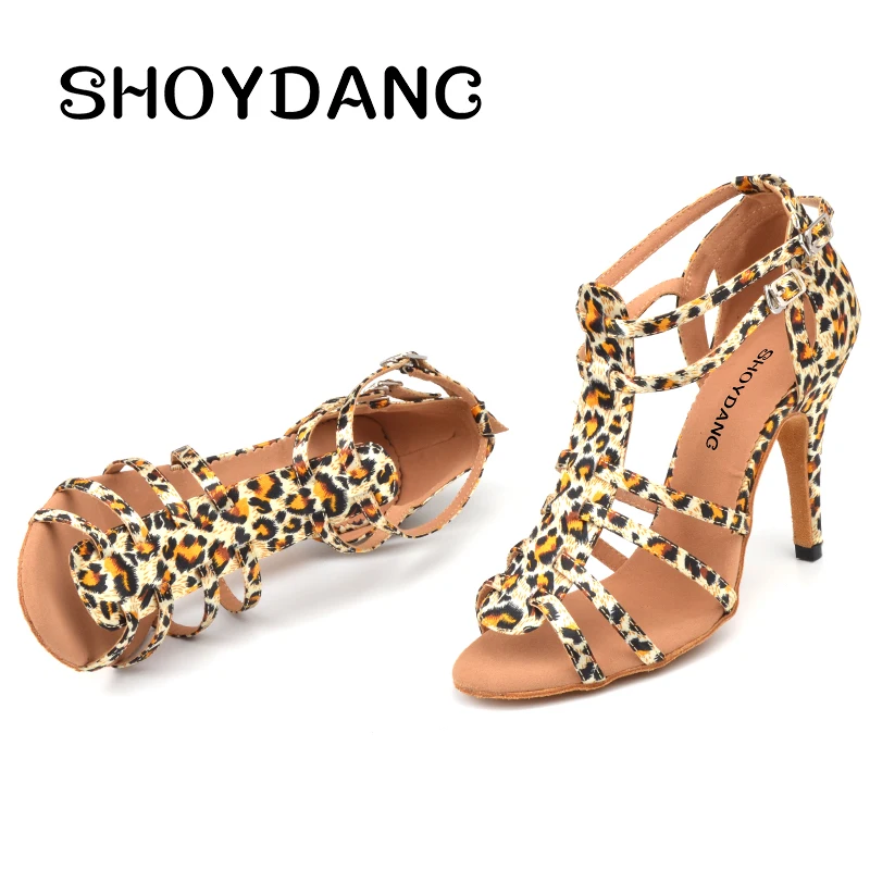 SHOYDANC Latin Dance Shoes Salsa Women Leopard texture Satin Dance Shoes Latin Ballroom Tango Woman's Heel Shoes 6-10cm
SHOYDANC Latin Dance Shoes Salsa Women Leopard texture Satin Dance Shoes Latin Ballroom Tango Woman's Heel Shoes 6-10cm