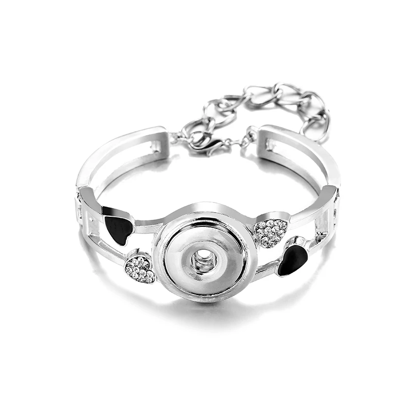 New arrival Metal 305 heart Fashion Link Snap Button Bracelets Bangle Interchangeable Charm Jewelry For Women Fit 18mm button
New arrival Metal 305 heart Fashion Link Snap Button Bracelets Bangle Interchangeable Charm Jewelry For Women Fit 18mm button