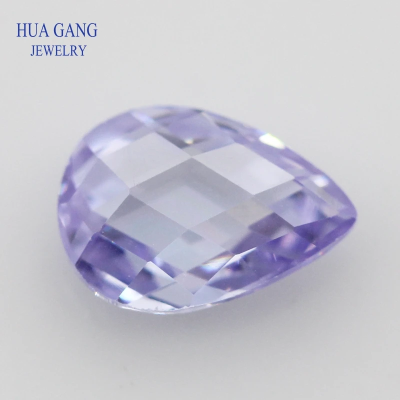 Lavender CZ Stone Pear Shape Double CheckerBoard Synthetic Gems Cubic Zirconia For Jewelry 3x5~10x14mm Wholesale Free Shipping
Lavender CZ Stone Pear Shape Double CheckerBoard Synthetic Gems Cubic Zirconia For Jewelry 3x5~10x14mm Wholesale Free Shipping