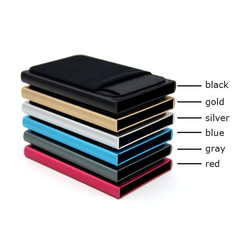 BONAMIE Aluminum Wallet With Elasticity Back Pouch ID Credit Card Holder RFID Mini Slim Wallet Automatic Pop up Bank Card Case
BONAMIE Aluminum Wallet With Elasticity Back Pouch ID Credit Card Holder RFID Mini Slim Wallet Automatic Pop up Bank Card Case