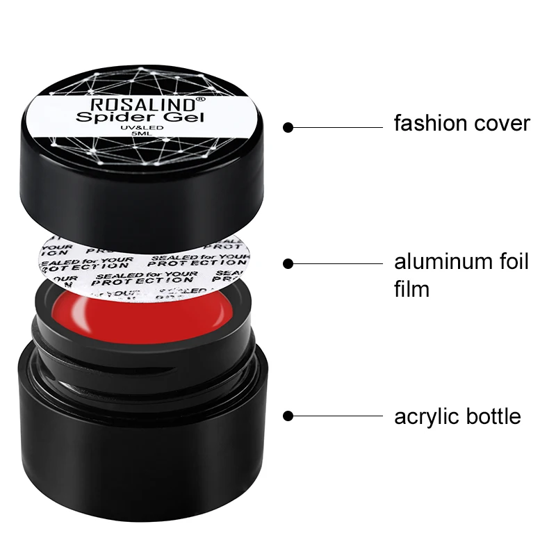 ROSALIND Spider Line Gel For Nails Art Gel Polish UV Colors Painting Gel Nail Polish Spider Gel Lacquer 5ml Top Base For nails
ROSALIND Spider Line Gel For Nails Art Gel Polish UV Colors Painting Gel Nail Polish Spider Gel Lacquer 5ml Top Base For nails