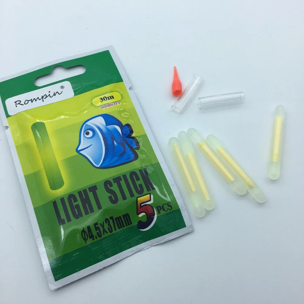 Rompin 25pcs/5bag Fishing Float Light stick Fishing Rod Tip Bait Alarm Night Fish Bobber Glow Stick visible 3.0x25mm 4.5*37mm
Rompin 25pcs/5bag Fishing Float Light stick Fishing Rod Tip Bait Alarm Night Fish Bobber Glow Stick visible 3.0x25mm 4.5*37mm