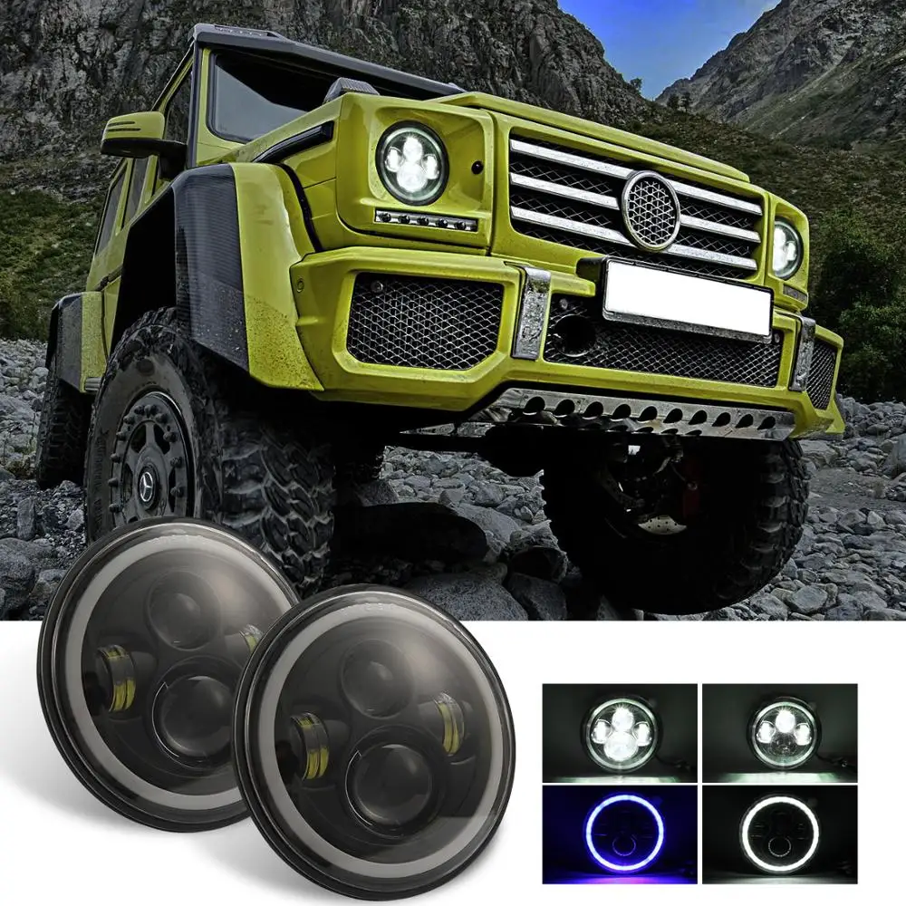 7" 7inch Round Led Headlight High Low Beam Light Halo Angle Eyes DRL Headlamp For Jeep Wrangler Off Road 4x4 Motorcycle Lights
7" 7inch Round Led Headlight High Low Beam Light Halo Angle Eyes DRL Headlamp For Jeep Wrangler Off Road 4x4 Motorcycle Lights