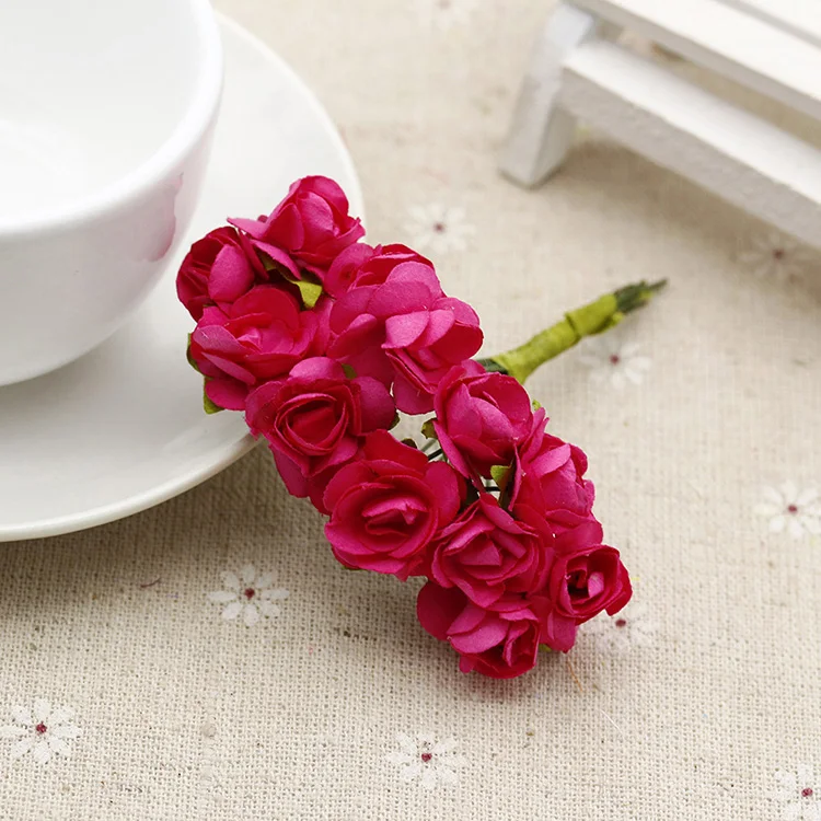Artificial Flower Mini Paper Rose for Wedding Home Decoration DIY Handcraft Bridal Wreath Gift Scrapbooking Fake Flower 1Bouquet
Artificial Flower Mini Paper Rose for Wedding Home Decoration DIY Handcraft Bridal Wreath Gift Scrapbooking Fake Flower 1Bouquet