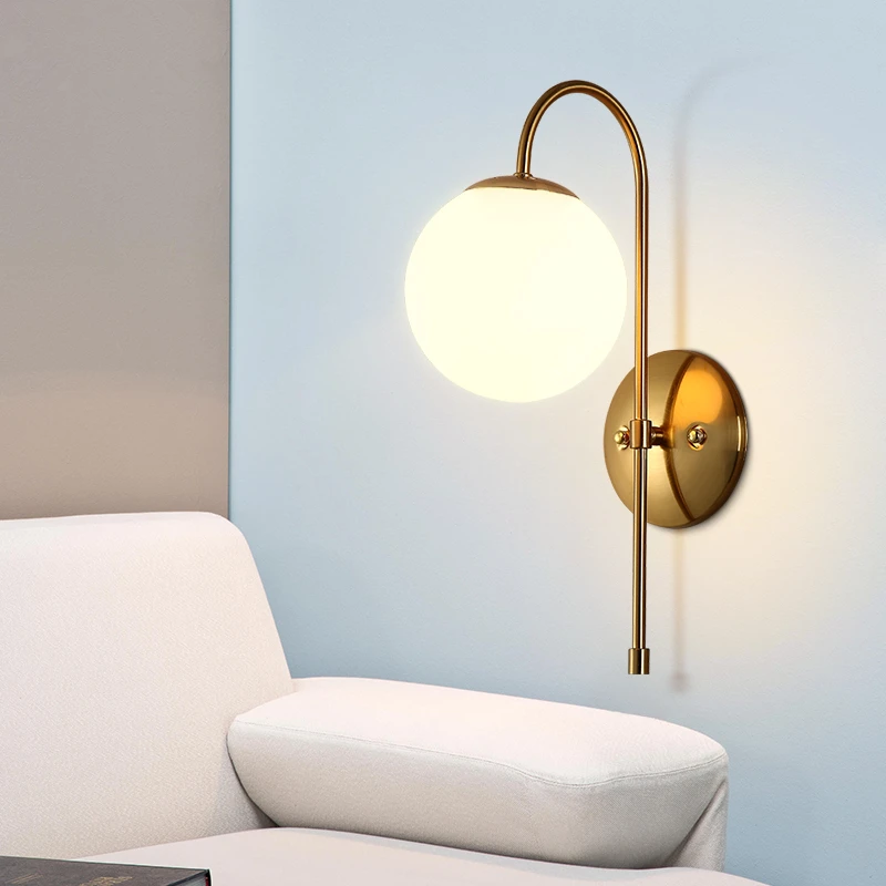 LED living room sconces Nordic lighting bedroom Wall light Glass ball fixtures Modern home illumination Corridor aisle Wall lamp
LED living room sconces Nordic lighting bedroom Wall light Glass ball fixtures Modern home illumination Corridor aisle Wall lamp
