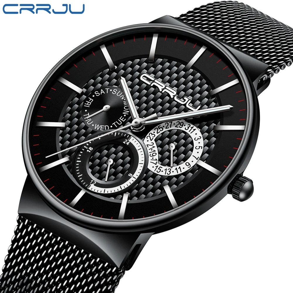 CRRJU Casual Watch Men Waterproof Slim Mesh Strap Minimalist Wrist Watches For Men Quartz Sports Watch Clock Relogio Masculino
CRRJU Casual Watch Men Waterproof Slim Mesh Strap Minimalist Wrist Watches For Men Quartz Sports Watch Clock Relogio Masculino