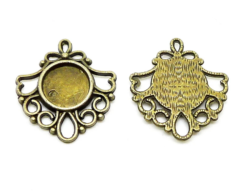 50pcs/lot) 26x29mm Inner size 12mm Cameo Settings Alloy/Metal Antique Bronze Blank Cameo Pendant DIY Jewelry Accessory Findings
50pcs/lot) 26x29mm Inner size 12mm Cameo Settings Alloy/Metal Antique Bronze Blank Cameo Pendant DIY Jewelry Accessory Findings