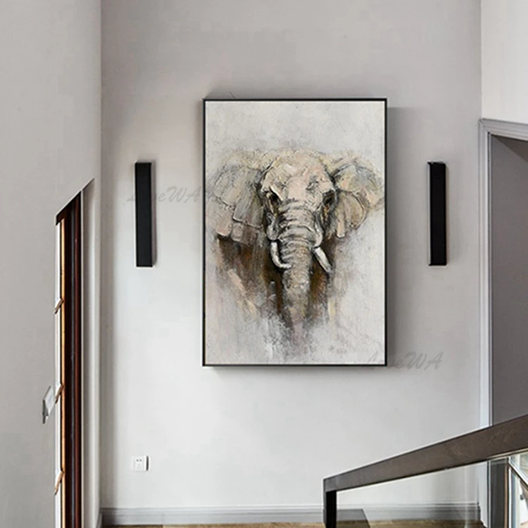 Hand Painted Abstract Elephant Head Painting Handmade Oil Painting Animal Art Wall Canvas Paintings Pieces Wall Art For Kids
Hand Painted Abstract Elephant Head Painting Handmade Oil Painting Animal Art Wall Canvas Paintings Pieces Wall Art For Kids