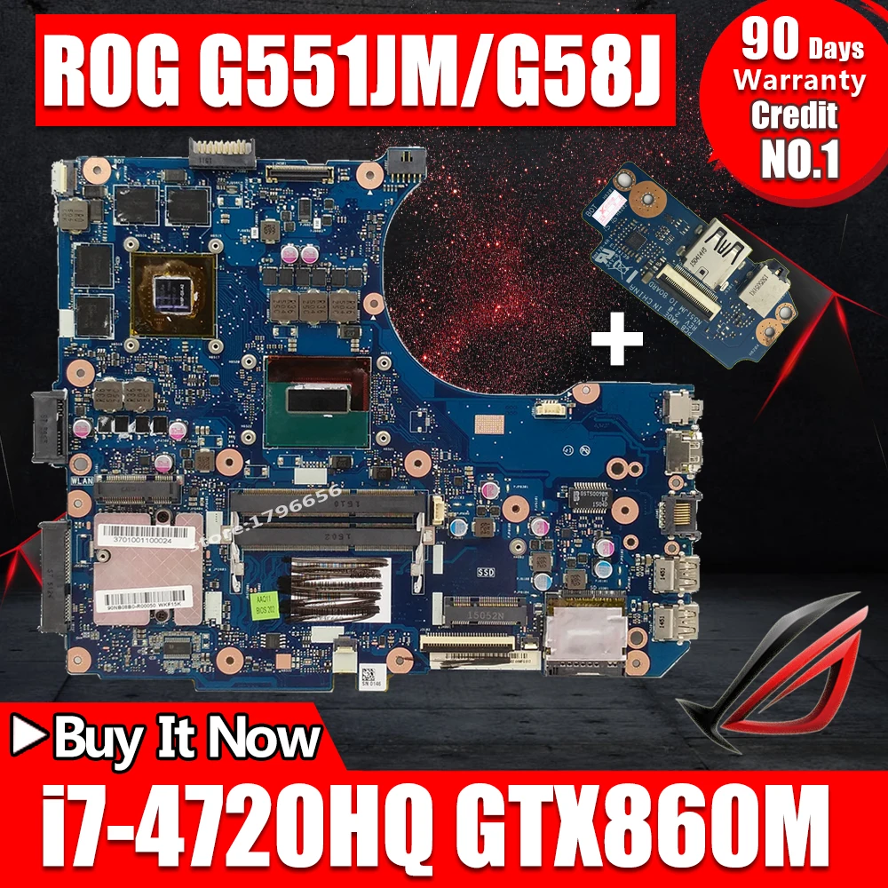 Новая плата USB + i7-4720HQ GTX860M материнская плата для For Asus G551J N551JX G551JK N551JK G551JM G58J N551JQ N551JM материнская плата для ноутбука
Новая плата USB + i7-4720HQ GTX860M материнская плата для For Asus G551J N551JX G551JK N551JK G551JM G58J N551JQ N551JM материнская плата для ноутбука