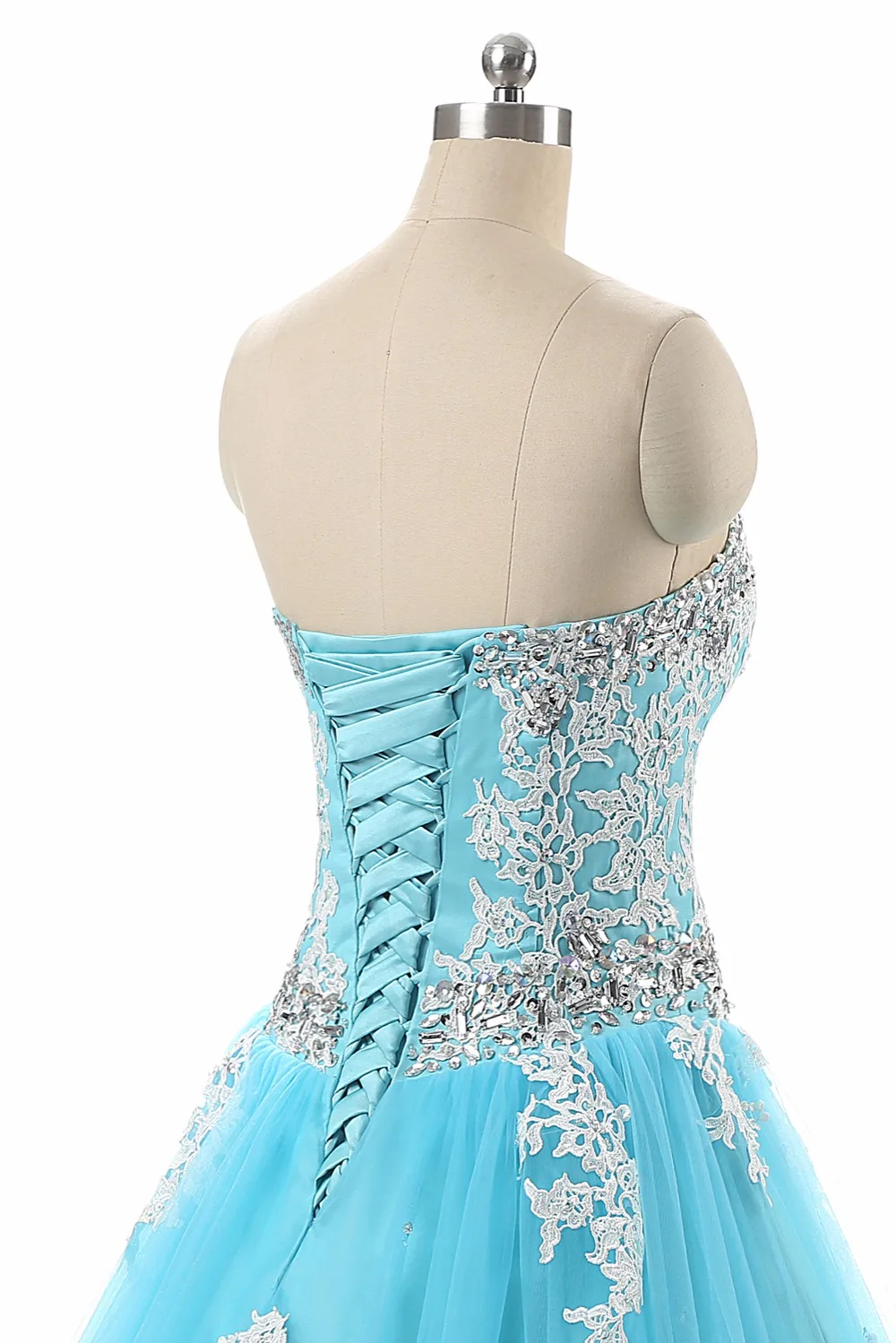Blue Cheap Quinceanera Dresses Ball Gown Sweetheart Tulle Appliques Lace Crystals Sweet 16 Dresses
Blue Cheap Quinceanera Dresses Ball Gown Sweetheart Tulle Appliques Lace Crystals Sweet 16 Dresses