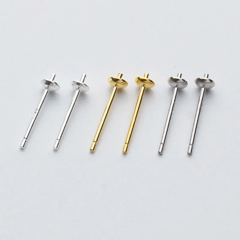 10pcs/Lot 100% 925 Sterling Silver Stud Earring Findings Dia 3mm 4mm 5mm 6mm Blank Pearl Cap Earring Pin Trays DIY Jewelry Make
10pcs/Lot 100% 925 Sterling Silver Stud Earring Findings Dia 3mm 4mm 5mm 6mm Blank Pearl Cap Earring Pin Trays DIY Jewelry Make
