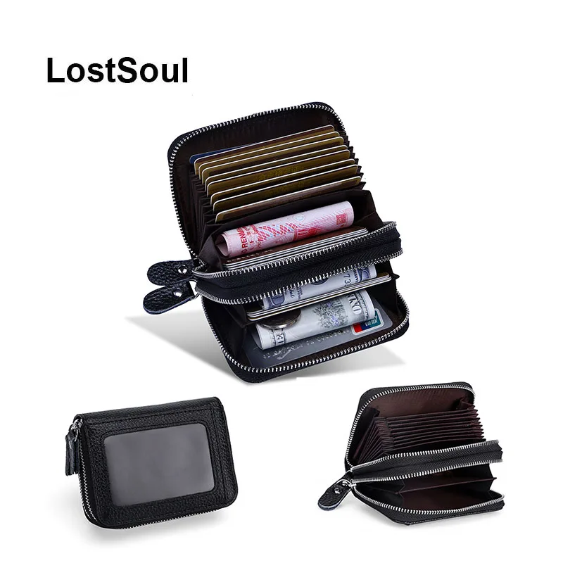 Держатель для кредитных карт LostSoul, кожаный бумажник из натуральной кожи, унисекс, держатель для карт, двойная молния, органная карта, антима...
Держатель для кредитных карт LostSoul, кожаный бумажник из натуральной кожи, унисекс, держатель для карт, двойная молния, органная карта, антима...