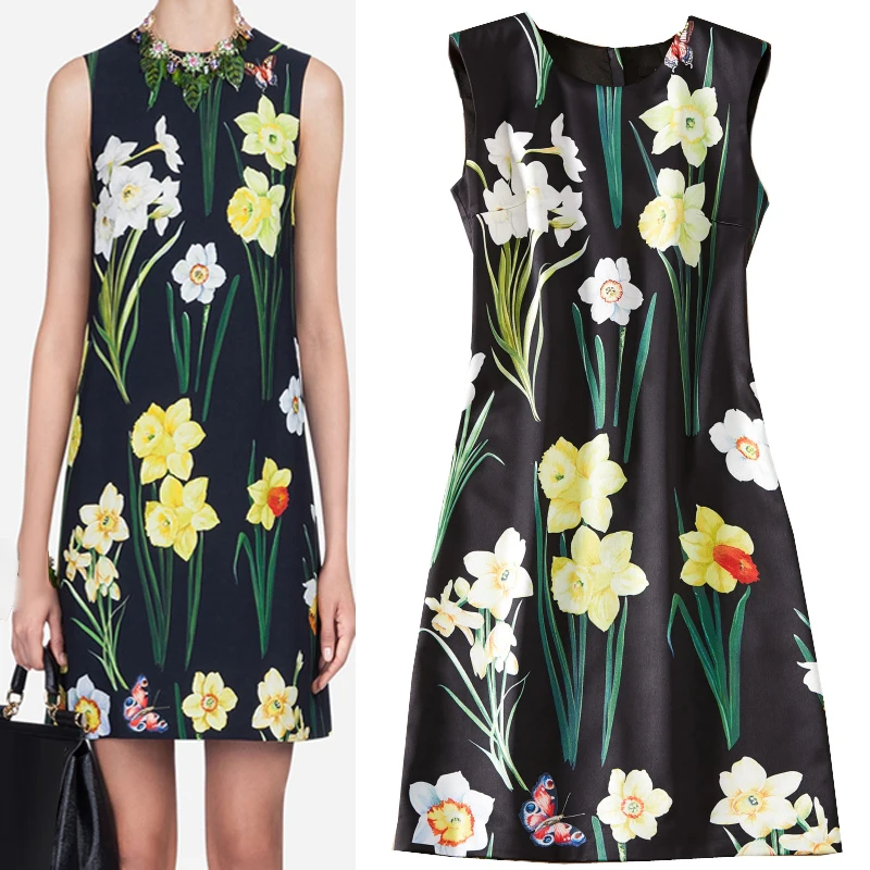 Customize Made Women Plus Size 3XS-10XL Casual Retro Vintage Daffodil Flower Print Sleevless Knee Length Summer Dress
Customize Made Women Plus Size 3XS-10XL Casual Retro Vintage Daffodil Flower Print Sleevless Knee Length Summer Dress