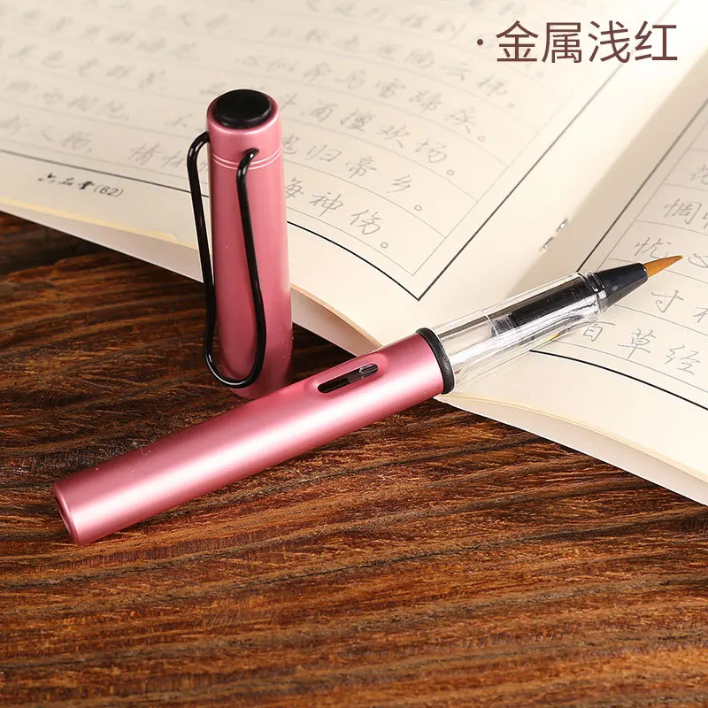 1pc Pink Metal Calligraphy Pen Soft Hair Writing Brush Watercolor Fountain Pen Painting Drawing Stationery Office School Supply
1pc Pink Metal Calligraphy Pen Soft Hair Writing Brush Watercolor Fountain Pen Painting Drawing Stationery Office School Supply