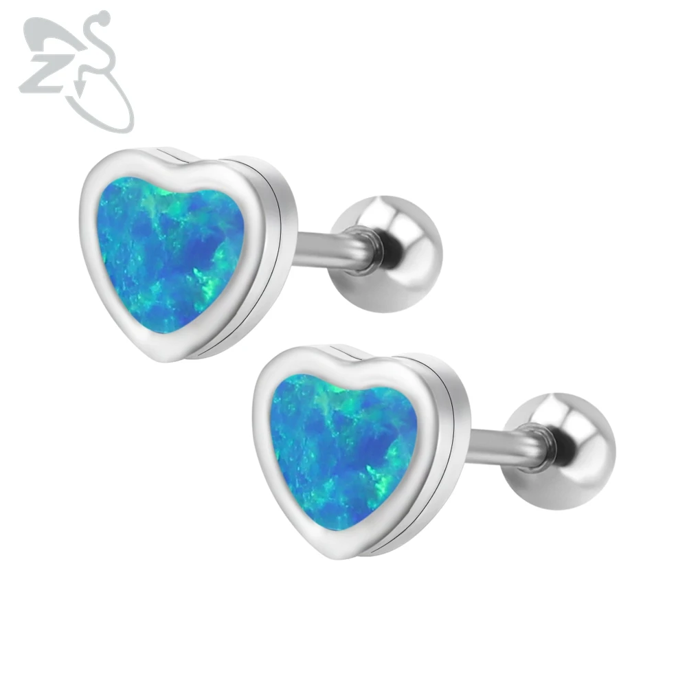 2 Pcs Heart Ear Stud With Opal Stone Studs Earring Surgical Steel Small Brinco Earrings Piercing Jewelry For Female Pendientes
2 Pcs Heart Ear Stud With Opal Stone Studs Earring Surgical Steel Small Brinco Earrings Piercing Jewelry For Female Pendientes