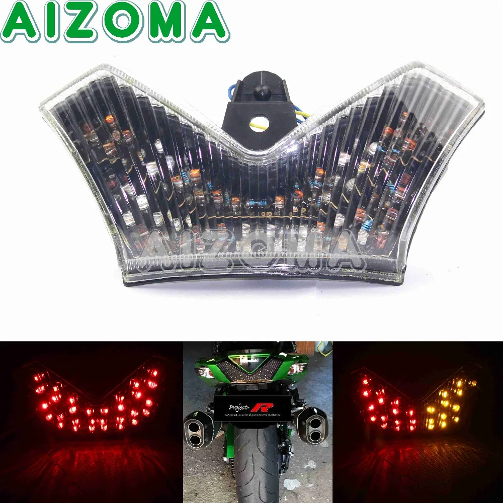 LED Integrated Tail Light Motorcycle Turn Signals Lamp Brake Taillight For Kawasaki ZX14 ZX14R ZZR1400 2006-2019 2008 2009 2010
LED Integrated Tail Light Motorcycle Turn Signals Lamp Brake Taillight For Kawasaki ZX14 ZX14R ZZR1400 2006-2019 2008 2009 2010