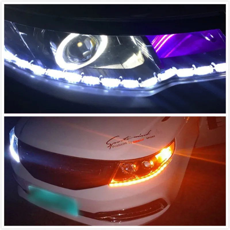 2 шт. светодиодный головной светильник DRL желтый сигнал поворота для BMW X5 X3 X6 E46 E39 E38