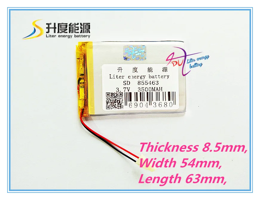 

The tablet battery lithium polymer battery 3.7V polymer battery built- 855463 Universal 3500MAH lithium batteries